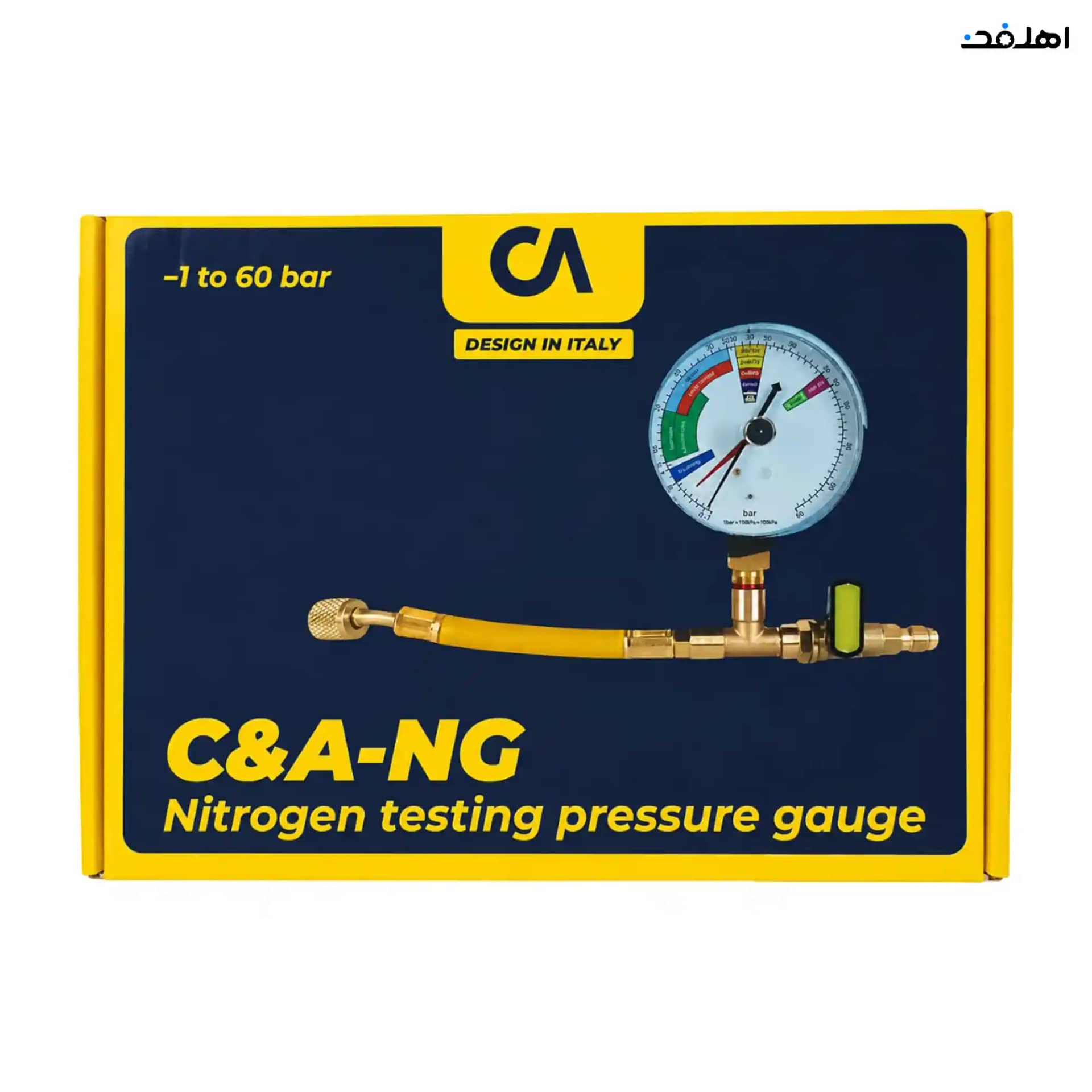 گیج ازت برند C&A مدل 60 بار شیر دار