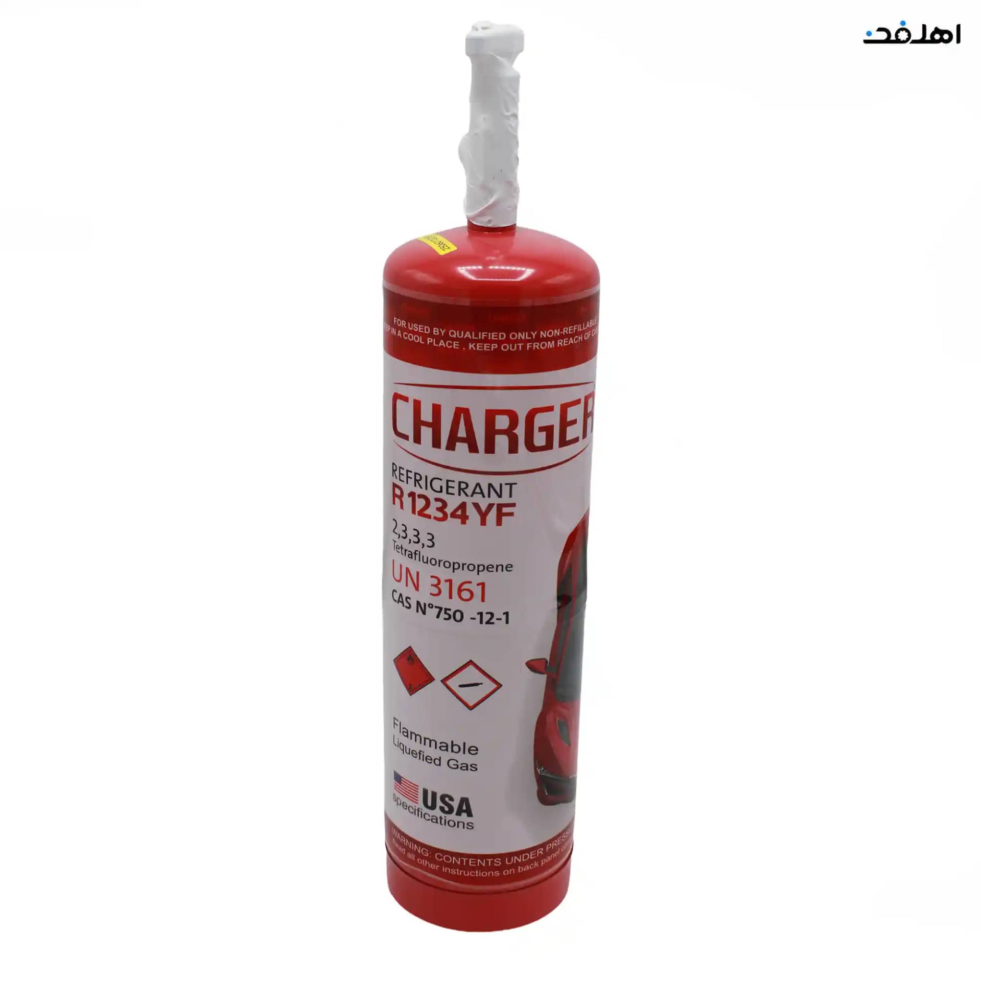 گاز مبرد خودرو مدل 1234yf برند چارجر CHARGER