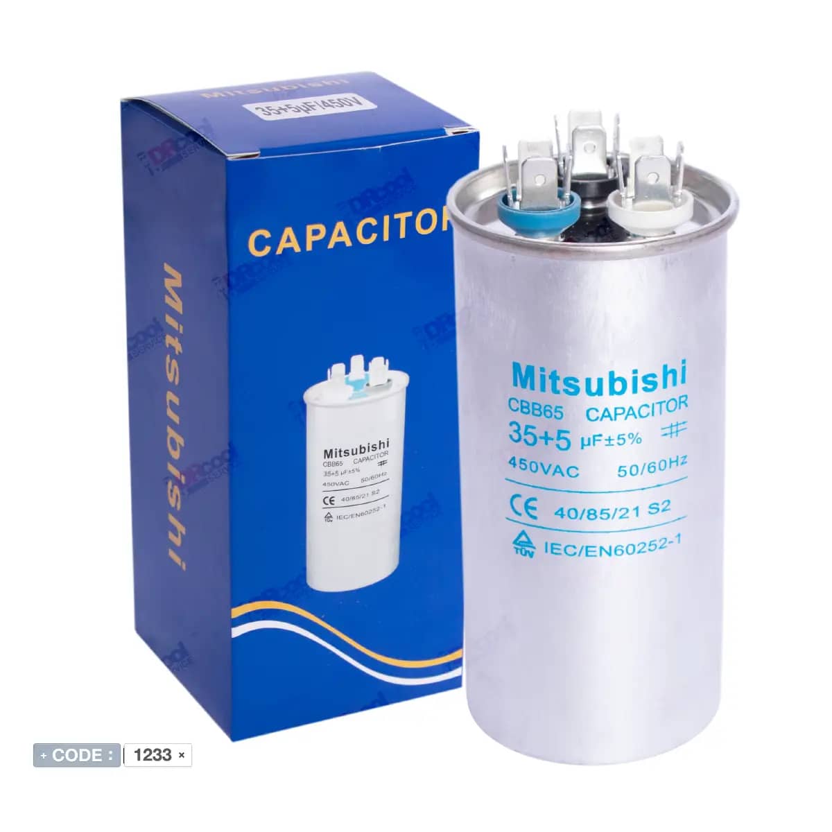 خازن 35+5 میکروفاراد میتسوبیشی MITSUBISHI