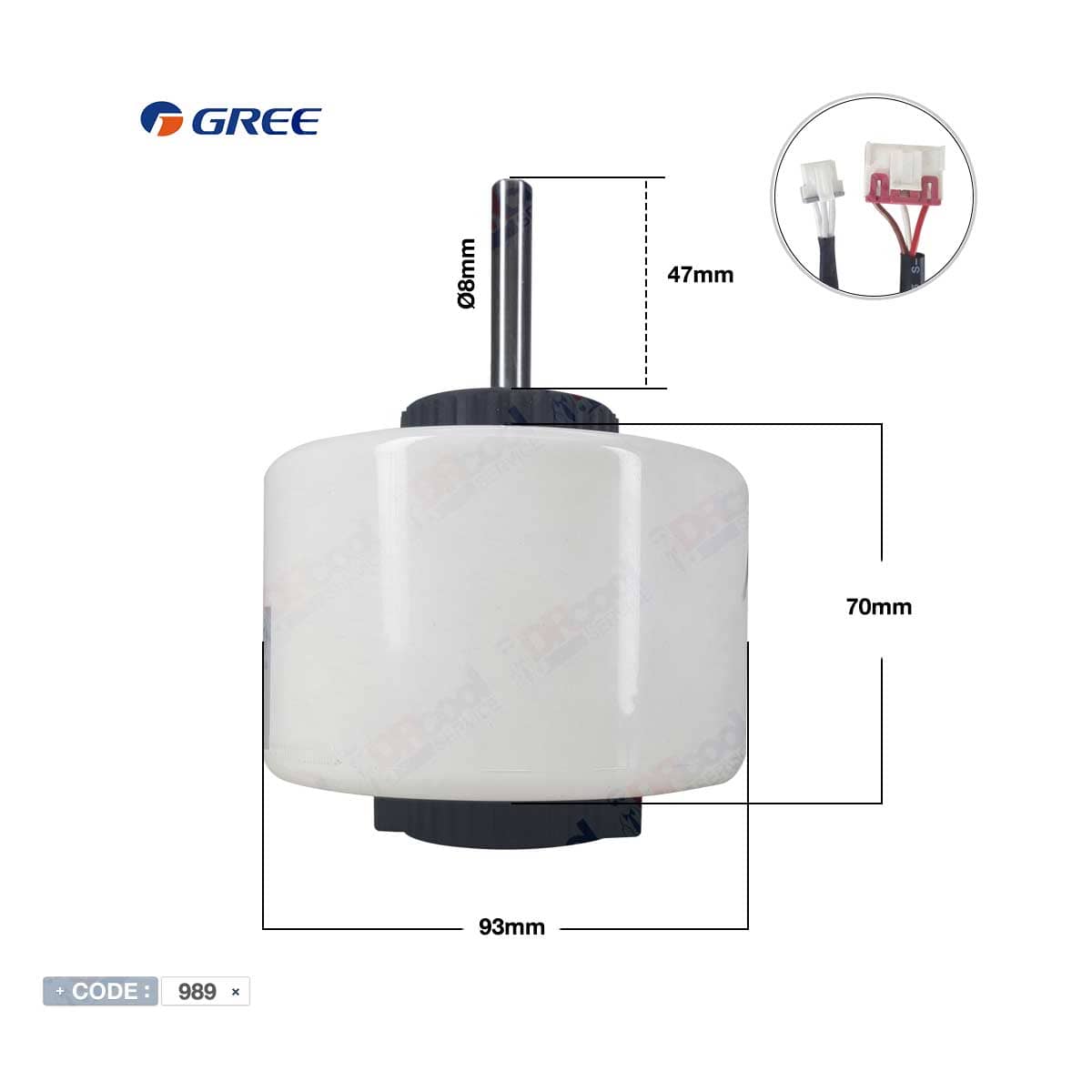موتور فن داخلی گری 30 و 36 هزار مدل Y4S476E002G / FN35B-PG
