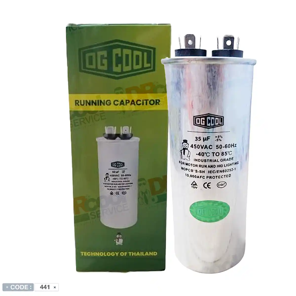 خازن کولر گازی 35 میکروفاراد اوجی کول OG COOL