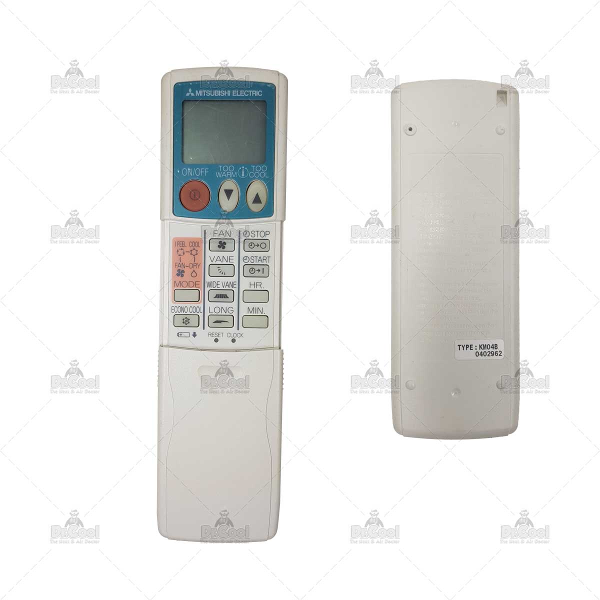 ریموت کنترل کولر اسپلیت میتسوبیشی 30 هزار مدل KM04B0402962