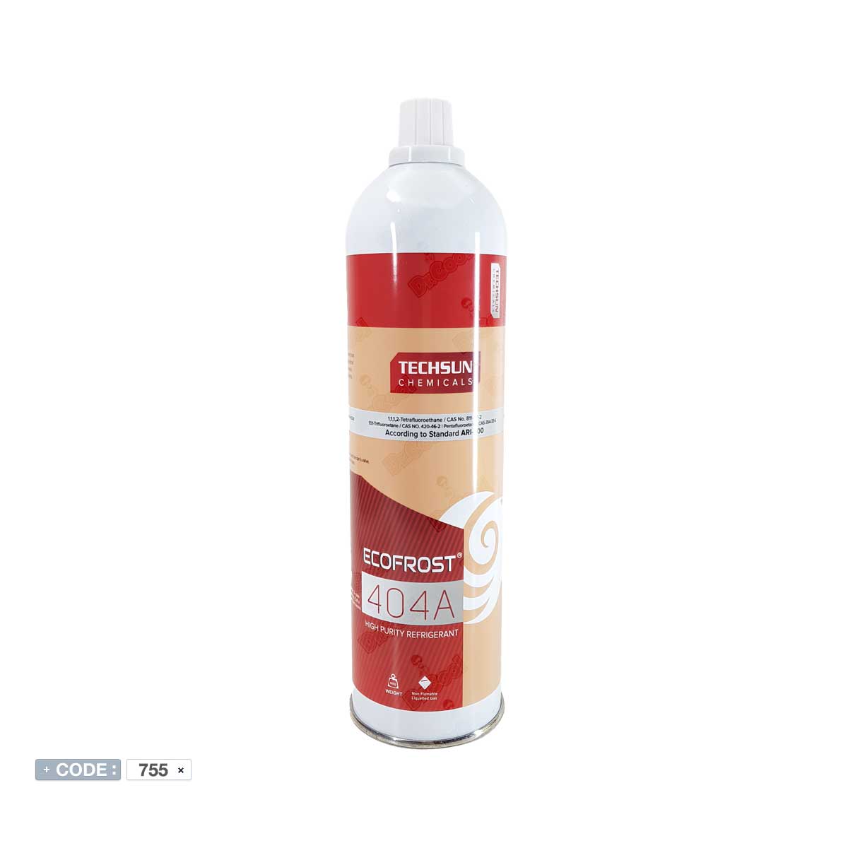 کپسول 600 گرمی گاز R404a برند TECHSUN